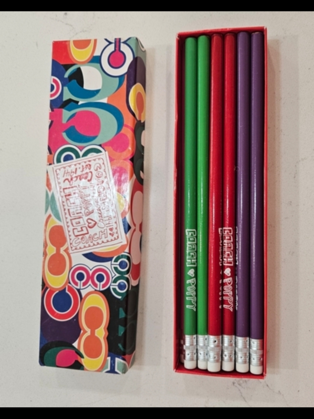 Coach Poppy Colored Pencil Set Collectible